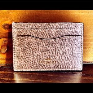 🌈COACH Metallic Platinum Card Case Wallet🌈